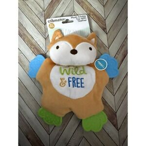 Playtex Baby Cribmates Plush Wild and Free Fox Teether Crinkle Toy